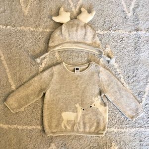 Janie and Jack Deer Sweater 6-12 Months